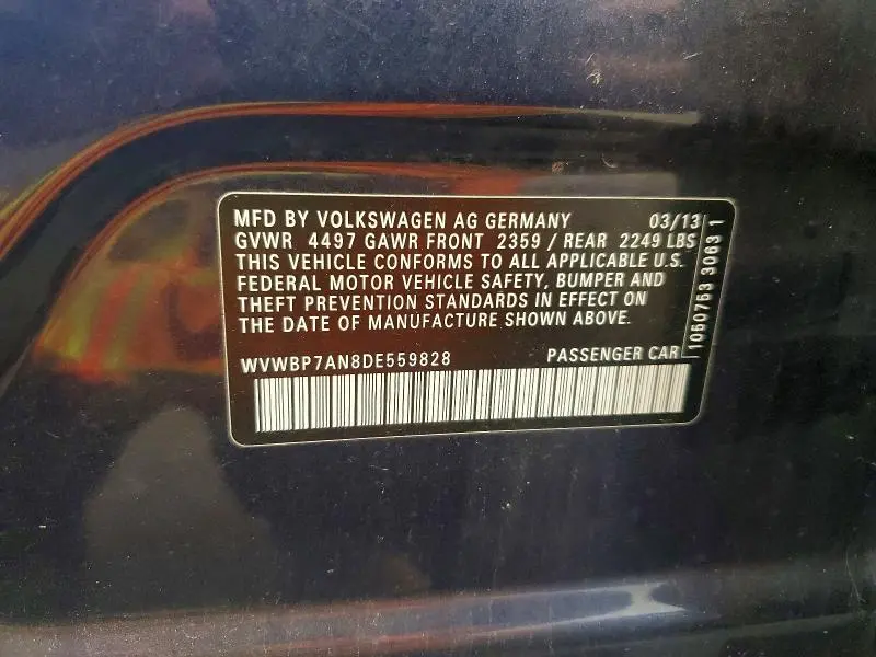 2013 VOLKSWAGEN CC SPORT  