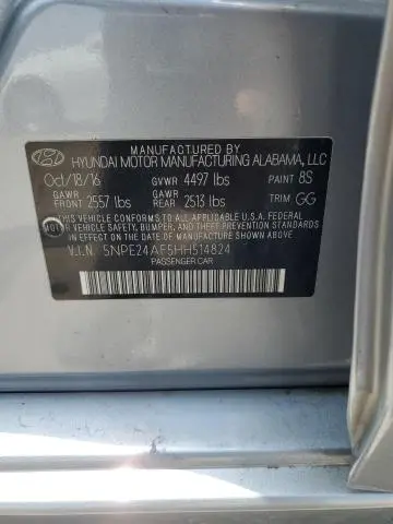 2017 HYUNDAI SONATA SE  