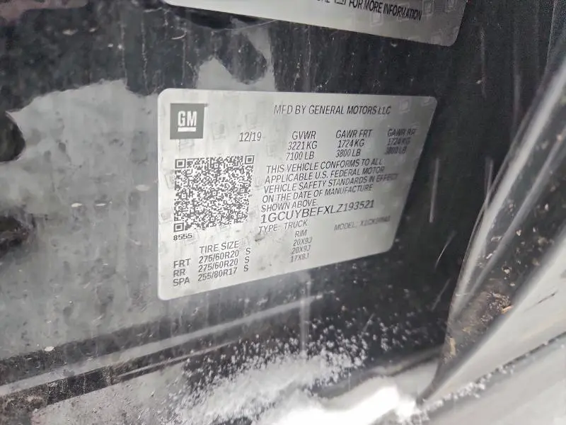 2020 CHEVROLET SILVERADO K1500 CUSTOM  