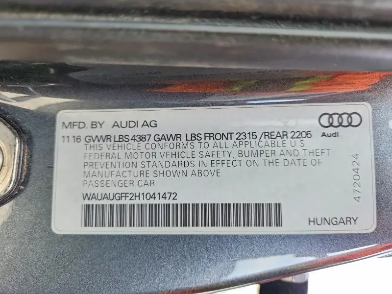 2017 AUDI A3 PREMIUM  