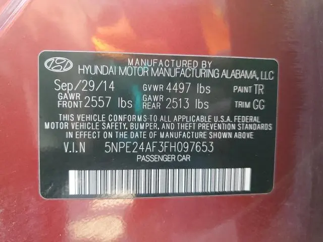 2015 HYUNDAI SONATA SE  