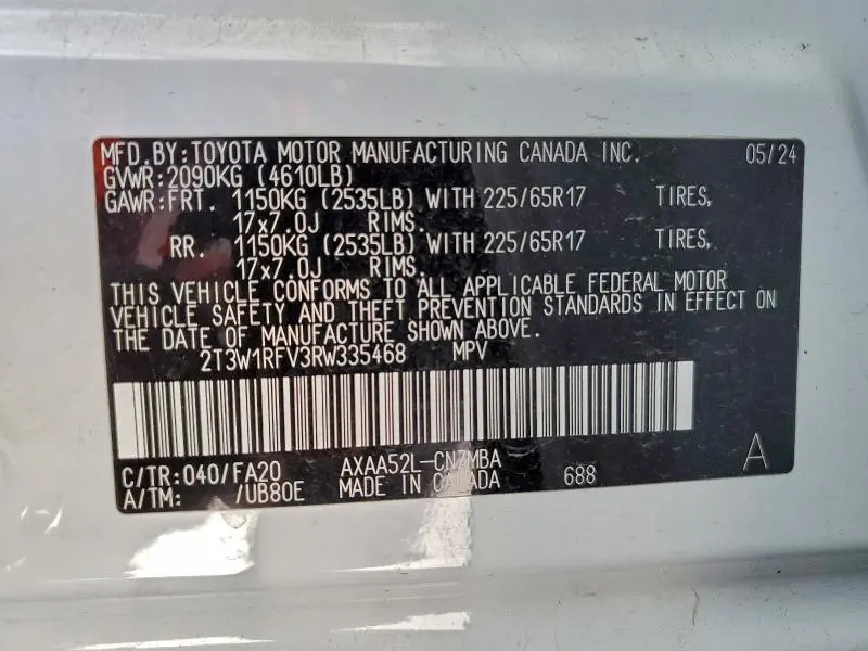 2024 TOYOTA RAV4 XLE  