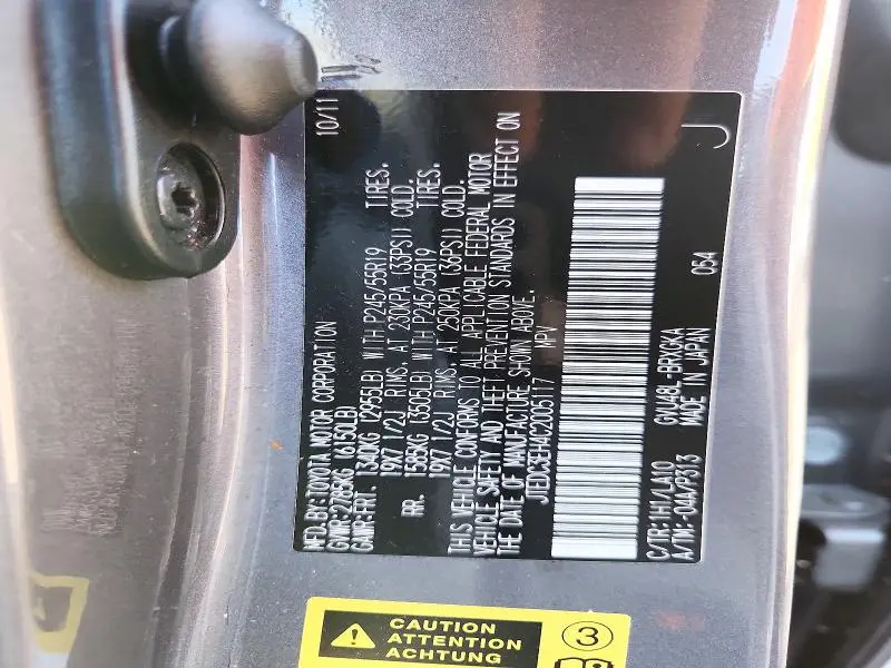 2012 TOYOTA HIGHLANDER HYBRID LIMITED  