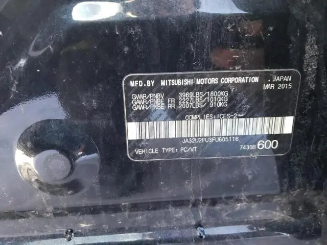 2015 MITSUBISHI LANCER ES  