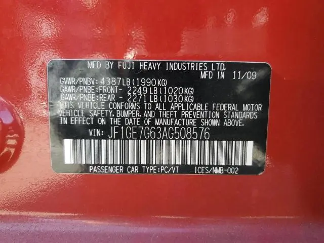 2010 SUBARU IMPREZA WRX LIMITED  