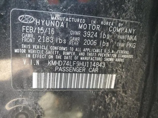 2017 HYUNDAI ELANTRA SE