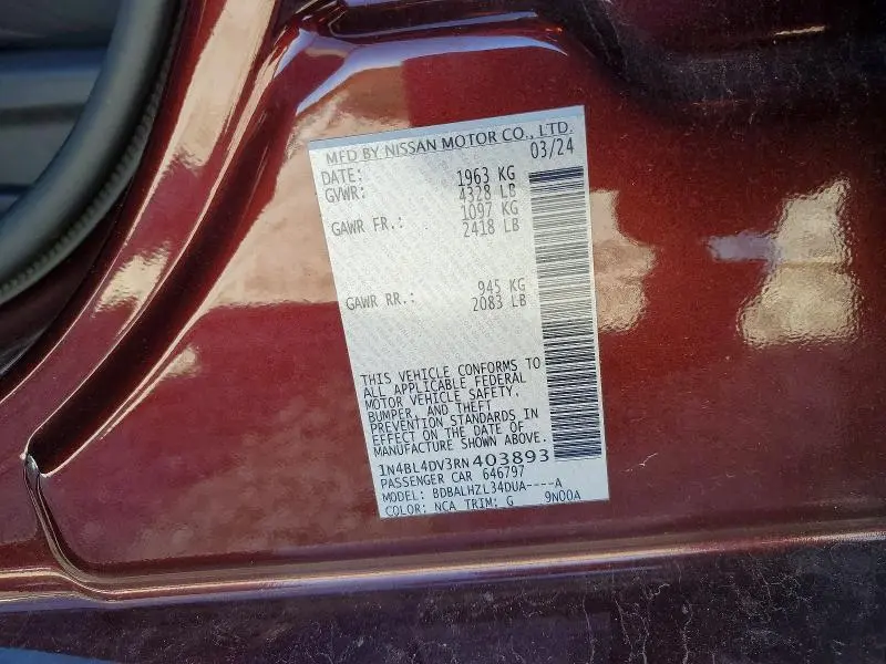 2024 NISSAN ALTIMA 2.5 SV  