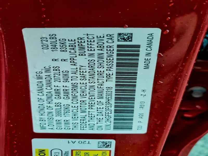 2023 HONDA CIVIC SPORT  