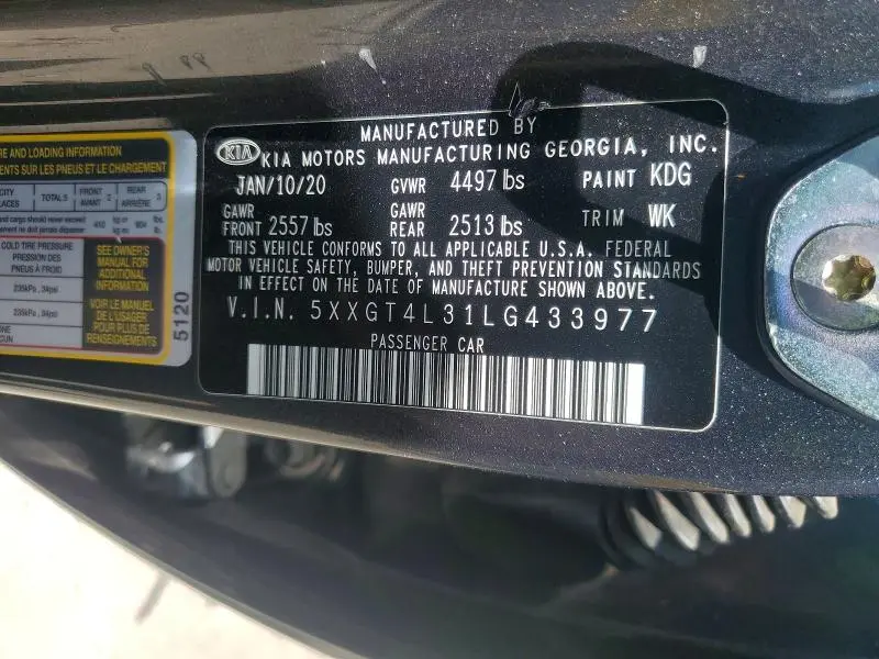 2020 KIA OPTIMA LX  