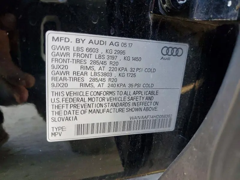 2017 AUDI Q7 PRESTIGE  