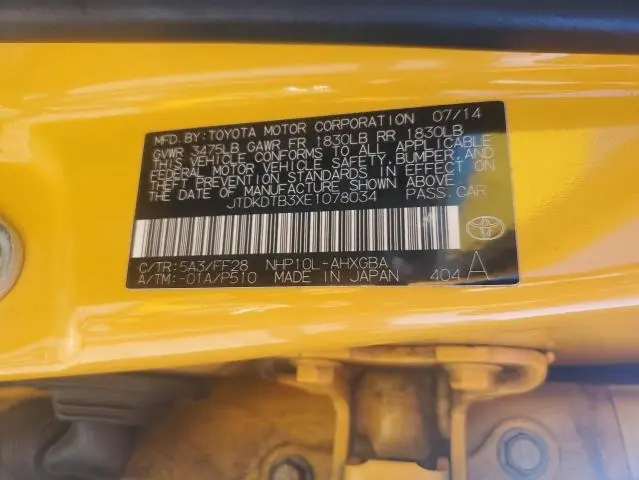 2014 TOYOTA PRIUS C   