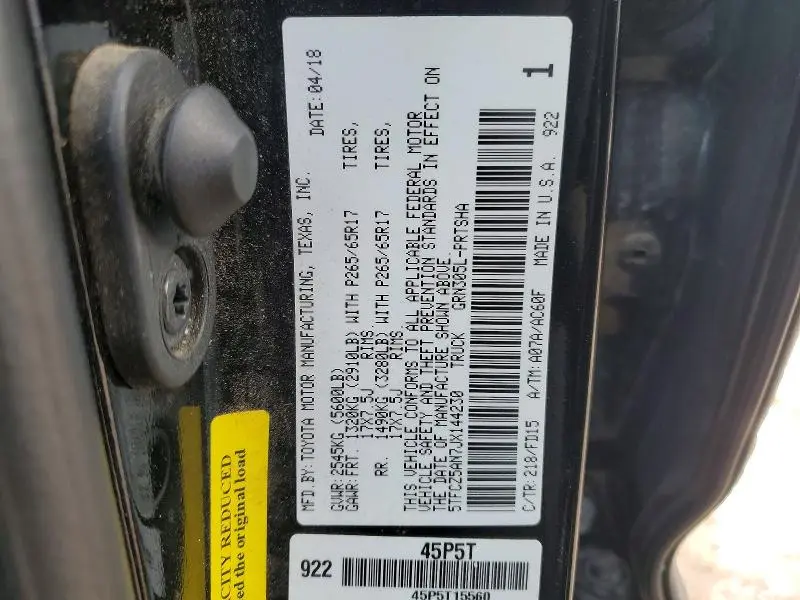 2018 TOYOTA TACOMA TRD SPORT  