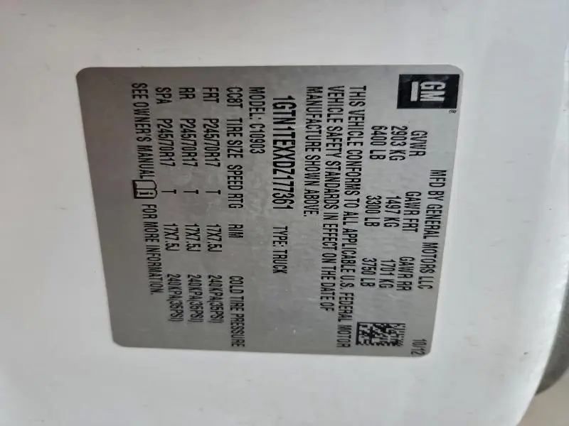 2013 GMC SIERRA C1500  