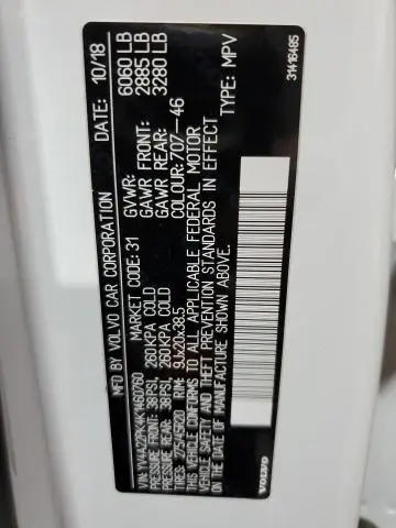 2019 VOLVO XC90 T6 MOMENTUM  