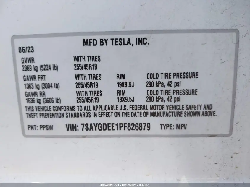 2023 TESLA MODEL Y AWD/LONG RANGE DUAL MOTOR ALL-WHEEL DRIVE