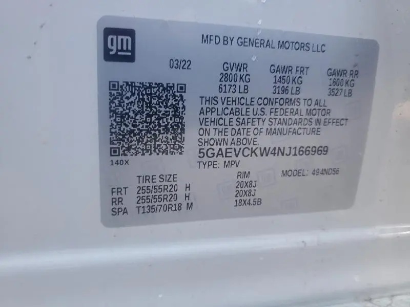 2022 BUICK ENCLAVE AVENIR  