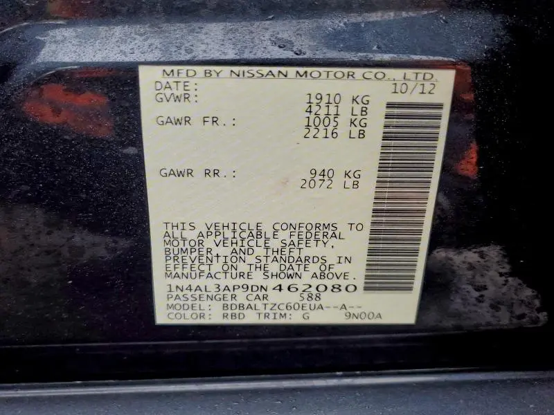 2013 NISSAN ALTIMA 2.5  