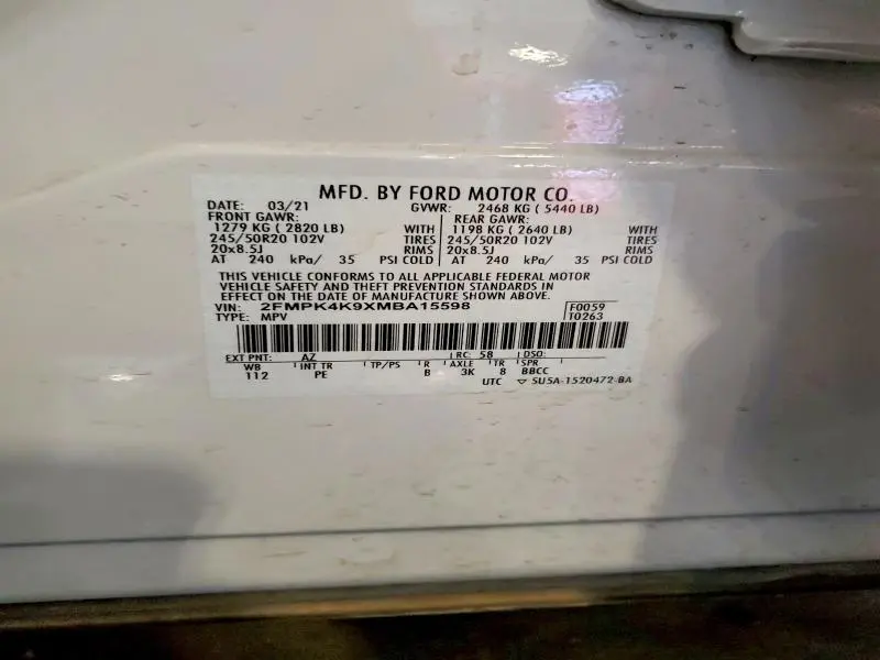 2021 FORD EDGE TITANIUM  