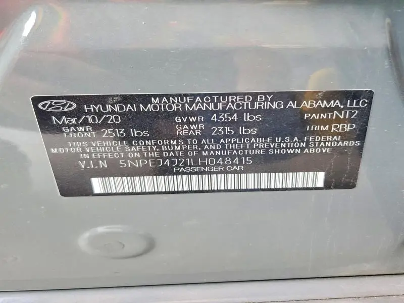 2020 HYUNDAI SONATA SEL PLUS  