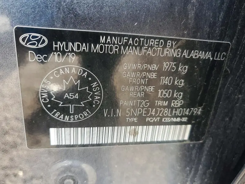 2020 HYUNDAI SONATA SEL PLUS  