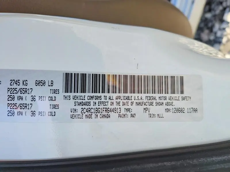 2015 CHRYSLER TOWN & COUNTRY TOURING  