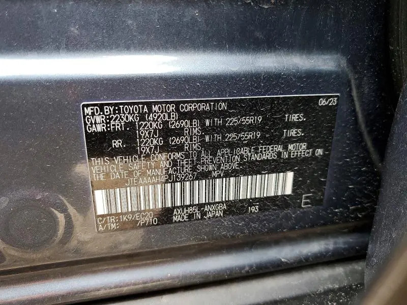 2023 TOYOTA VENZA LE  