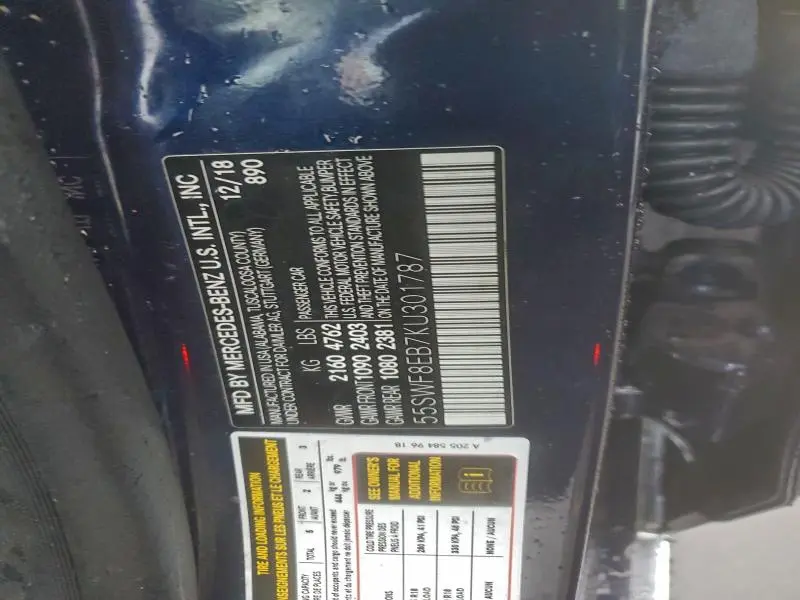 2019 MERCEDES-BENZ C 300 4MATIC  