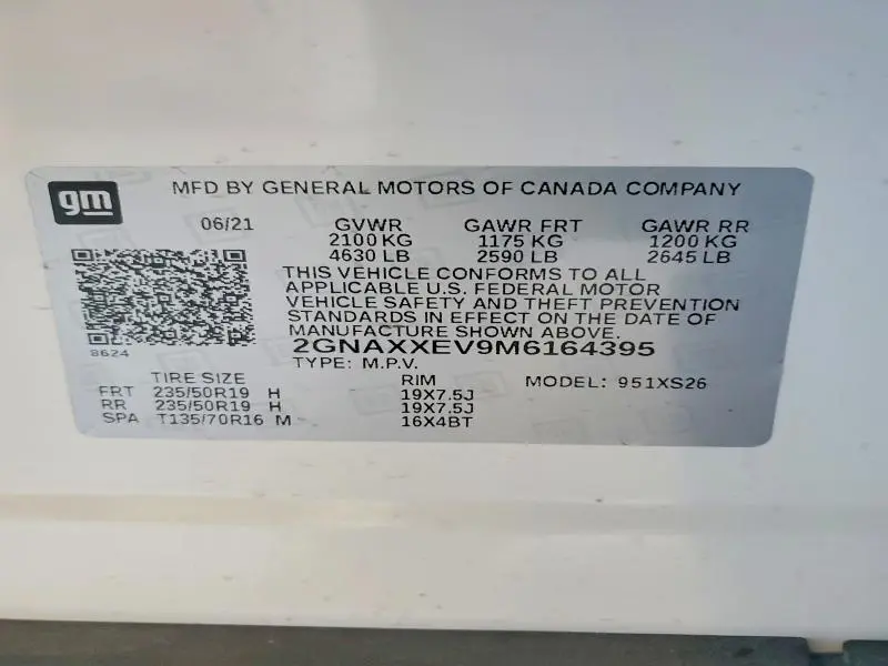 2021 CHEVROLET EQUINOX RS  