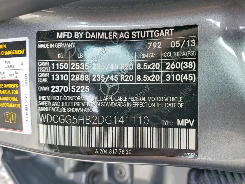 2013 MERCEDES-BENZ GLK 350  