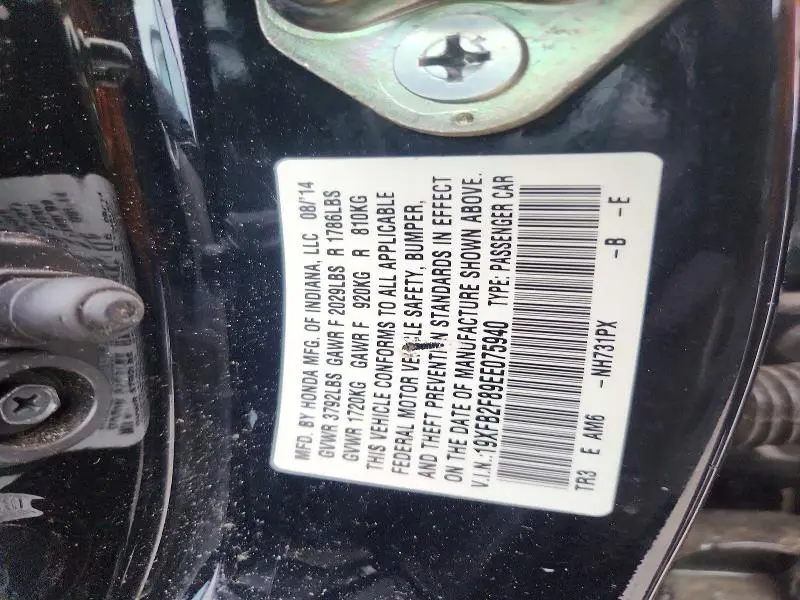 2014 HONDA CIVIC EX  