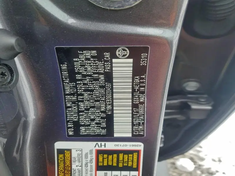 2016 TOYOTA AVALON XLE  