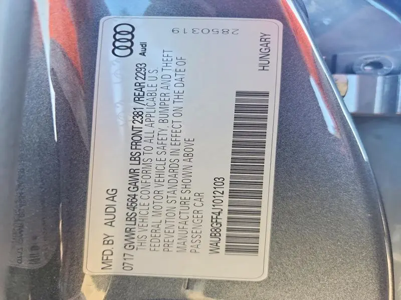 2018 AUDI A3 PREMIUM  