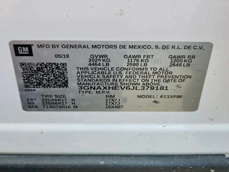 2018 CHEVROLET EQUINOX LS  