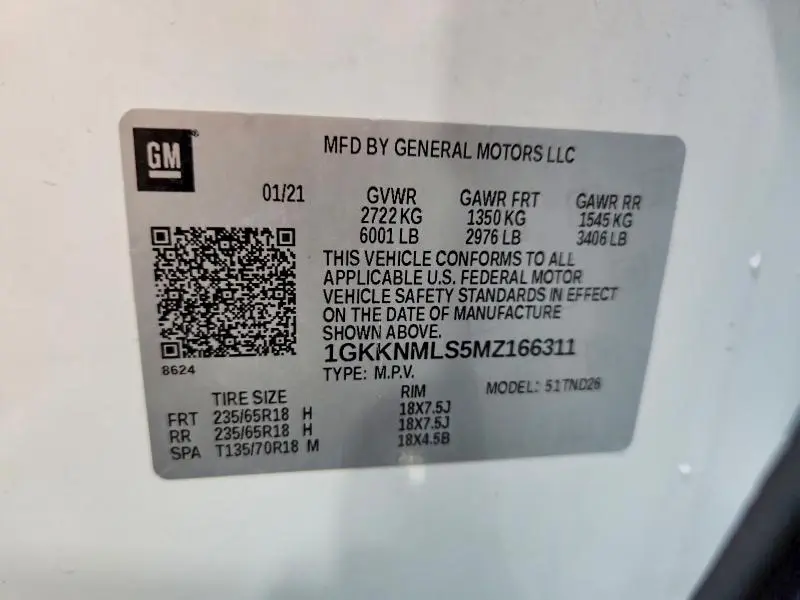 2021 GMC ACADIA SLT  