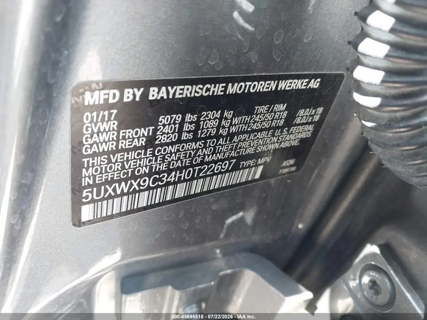 2017 BMW X3 XDRIVE28I