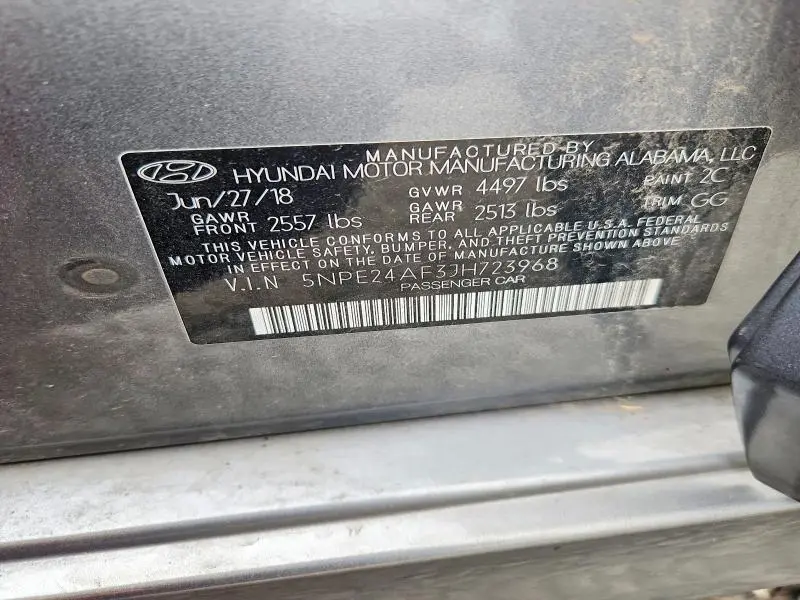 2018 HYUNDAI SONATA SE  