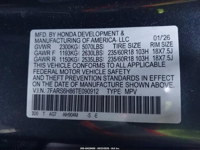 2026 HONDA CR-V HYBRID AWD SPORT-L