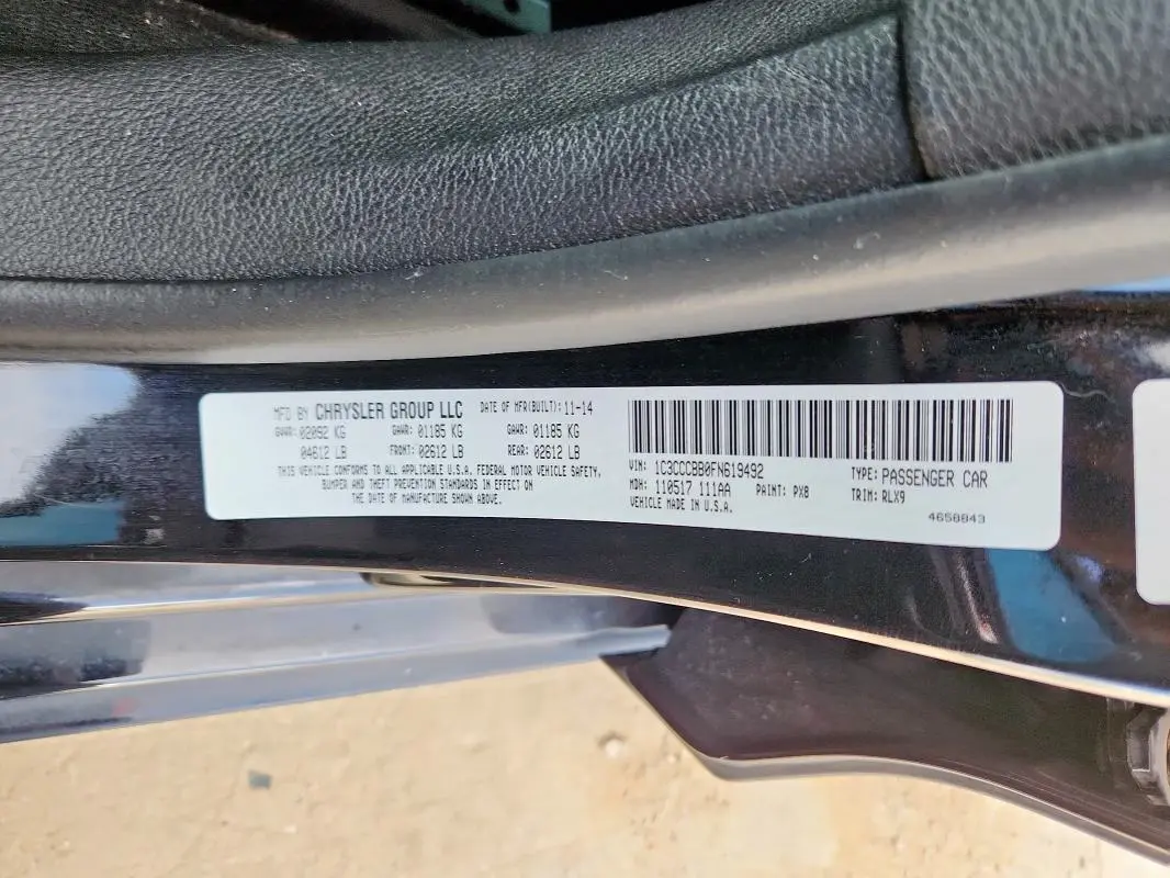 2015 CHRYSLER 200 S  