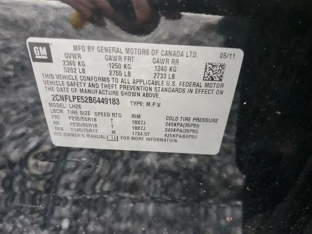 2011 CHEVROLET EQUINOX LT