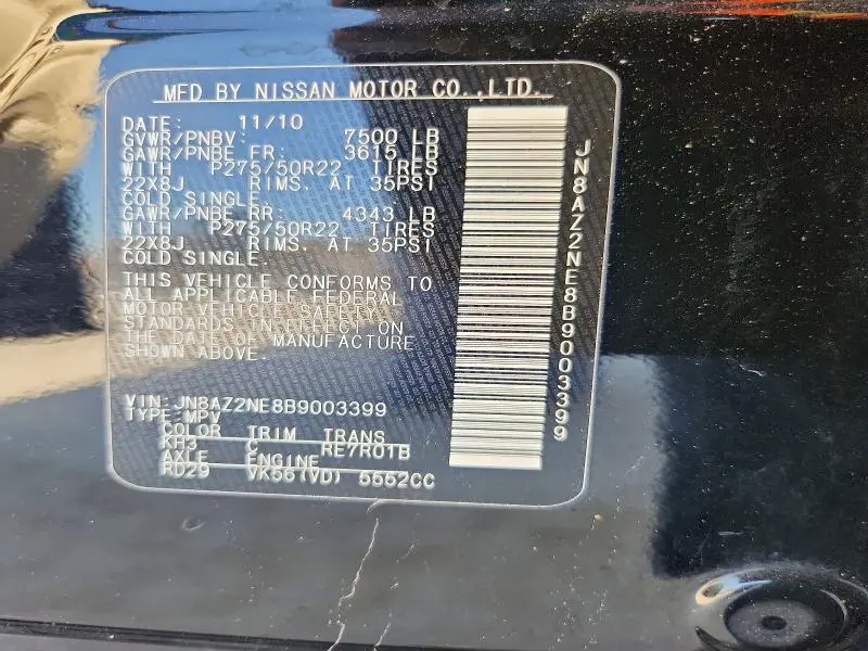 2011 INFINITI QX56 BASE  