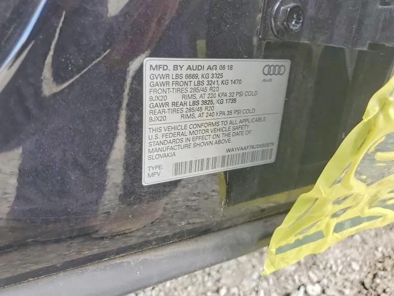 2018 AUDI Q7 PRESTIGE  