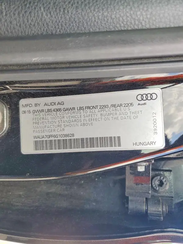 2016 AUDI A3 PREMIUM  
