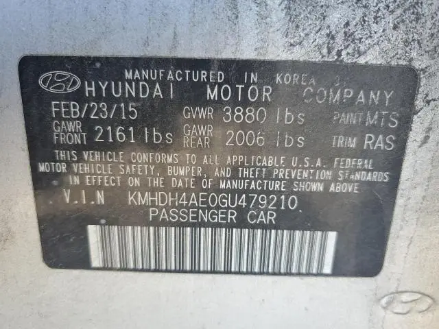 2016 HYUNDAI ELANTRA SE