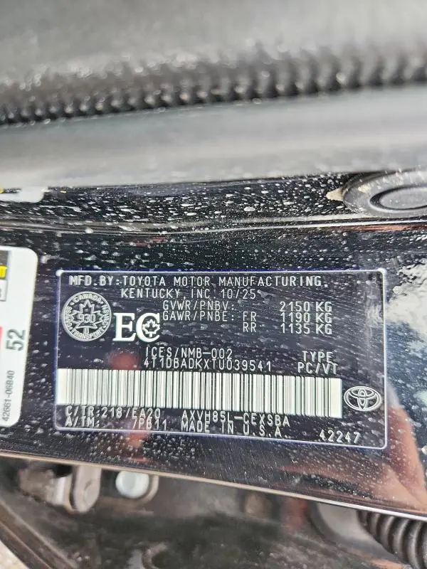 2026 TOYOTA CAMRY   