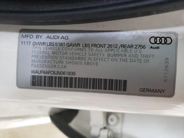 2018 AUDI A6 PREMIUM  