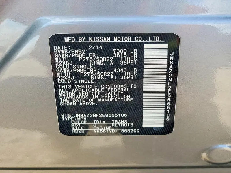 2014 INFINITI QX80 BASE  