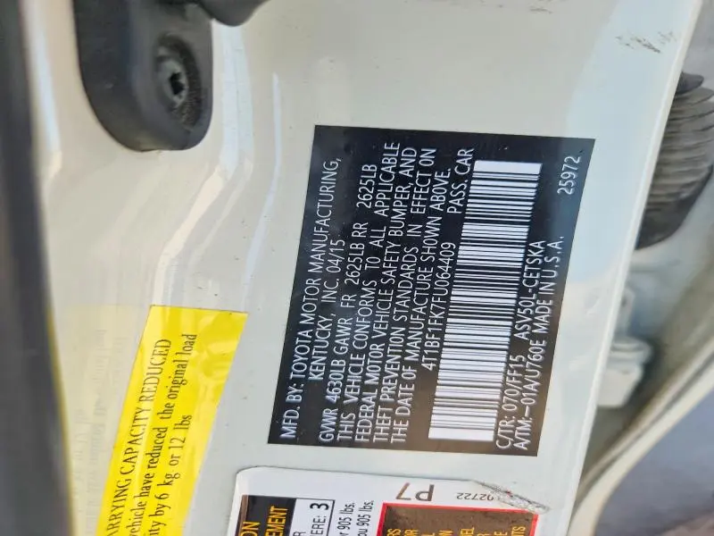 2015 TOYOTA CAMRY SE  