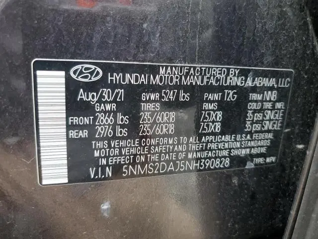 2022 HYUNDAI SANTA FE SEL  