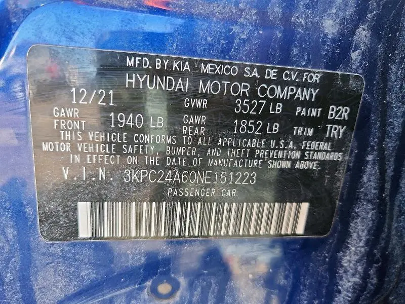 2022 HYUNDAI ACCENT SE  