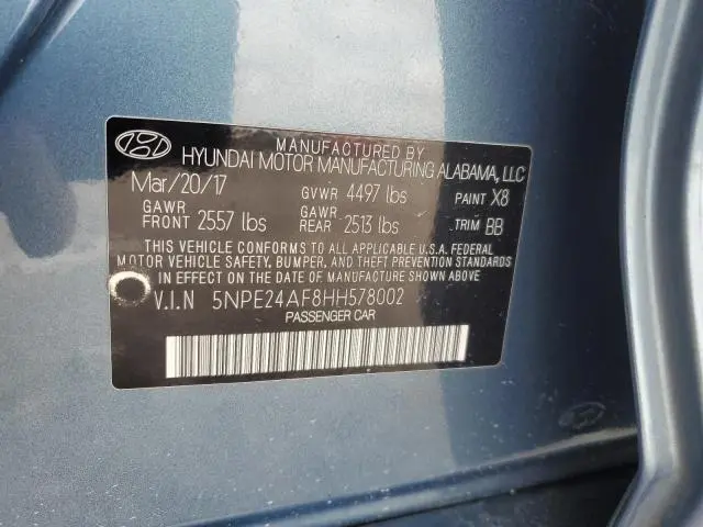 2017 HYUNDAI SONATA SE  